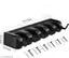 Mop and Broom Holder Wall Mount, Heavy Duty Broom Holder Wall Mounted or Tool Organizer for Home Garden Garage and Storage (5 Positions with 6 Hooks) (Black)